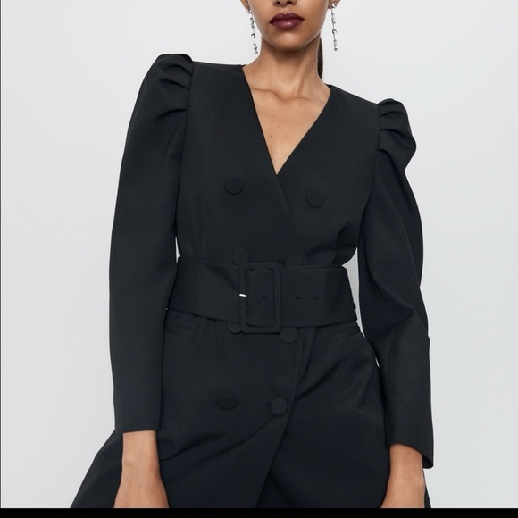Zara Black Blazer Dress Size XS - Picture 2 of 16